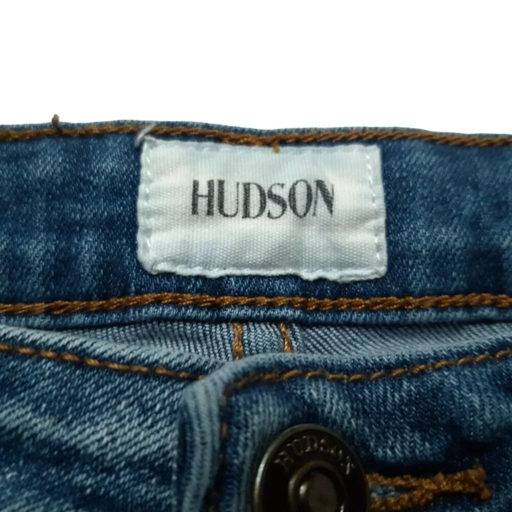 Hudson Jeans Girls 10 Blue Straight Leg Stretch Medium Wash 22 in‎ Inseam